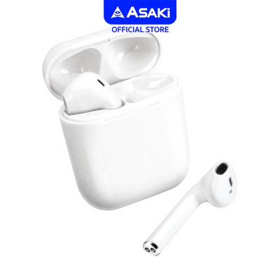 Asaki Bluetooth Earphone หูฟังบลูทูธไร้สาย TWS BT5.0 เชื่อมต่อง่าย เสียงใส เบสหนัก ไมค์สนทนา รุ่น A-K6667