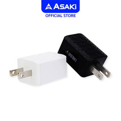 Asaki AC Adapter หัวชาร์จไฟบ้าน 2.1A พร้อม 2 ช่อง USB ชาร์จไว ปลอดภัย รุ่น A-4H