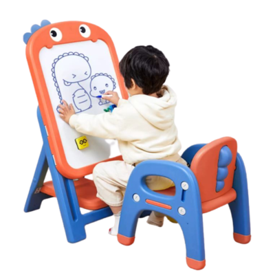 กระดานไวท์บอร์ด กระดานแม่เหล็กพร้อมเก้าอี้ กระดานฝึกเขียนสำหรับเด็กพับเก็บได้ (คละสี คละแบบ) รุ่น TY0007
