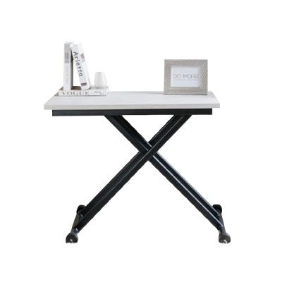 Do more โต๊ะกลางคอฟฟี่ ท็อปสีไม้แอสสีขาว ขนาด 90x52x12-70 ซม.