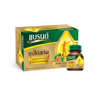 BRAND'S ซุปไก่สกัด ผสมใบแป๊ะก๊วยและโสม ขนาด 70 มล.จำนวน 6 ขวด