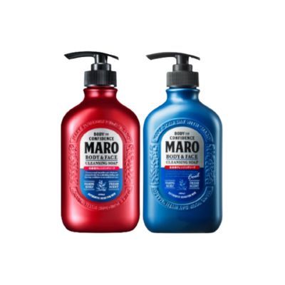 Maro Body & Face Cleansing Soap Mixed Set - สบู่ 2in1 สูตรปกติ 400ml. สูตรเย็น 450ml. ชำระผิวกายและล้างหน้า กลิ่น Herb Citrus ขจัดความมัน ชำระสิ่งสกปรก